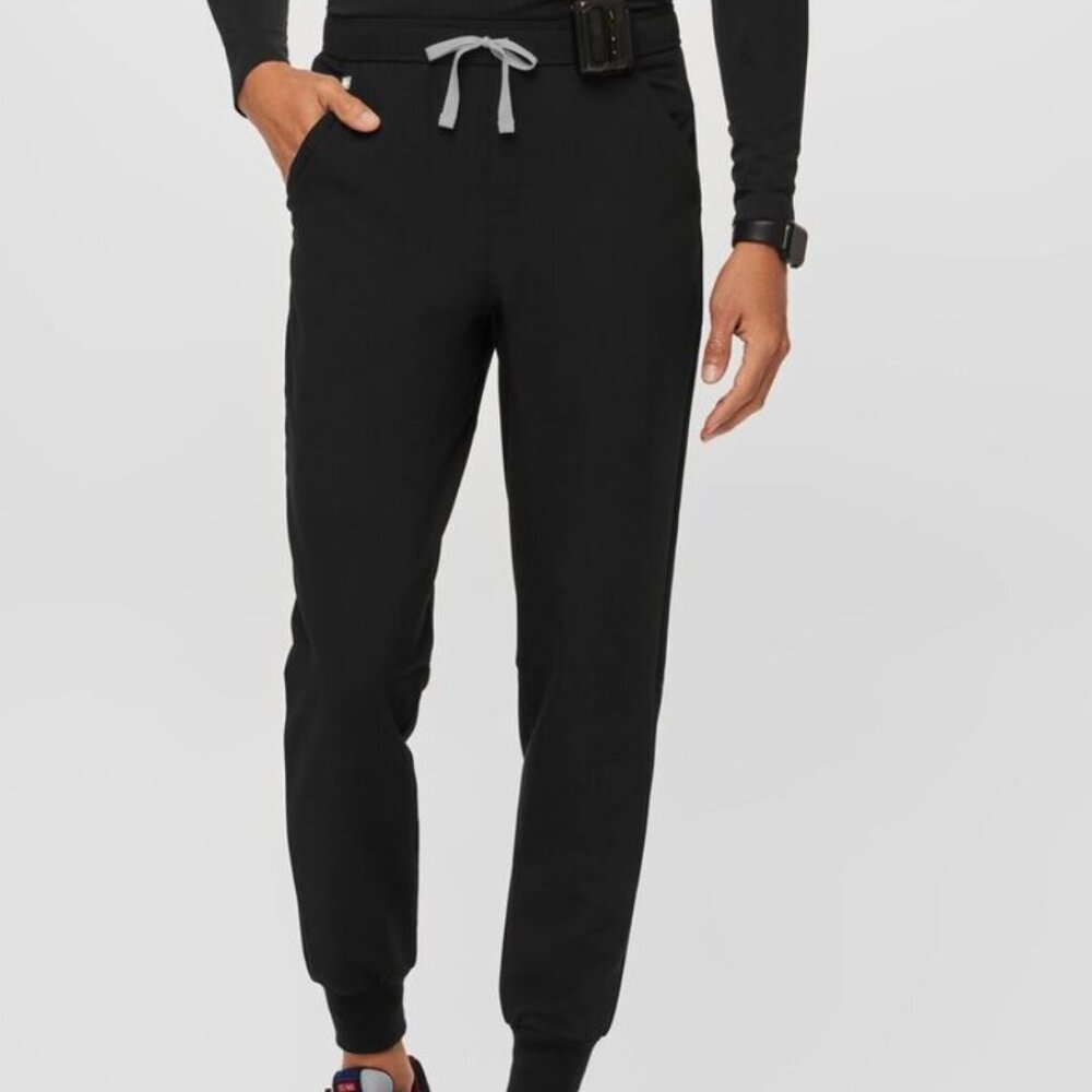 FIGS Tansen Jogger Scrub Pants - Black -  Mens Sz M  EUC